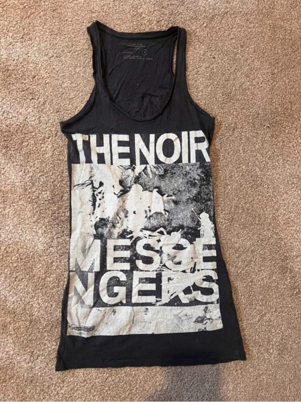 All Saints  Black Graphic Tank Top Sz XS